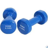 Гантель виниловая "York" 0.5 кг (синий) B31382 YGB200